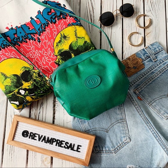 Gucci Handbags - VINTAGE GUCCI GREEN MONOGRAM CANDY BARREL BAG RARE